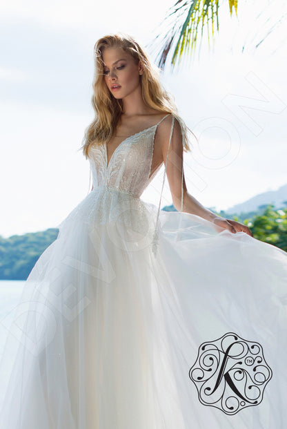 Lunariya Open back A-line Straps Wedding Dress 9