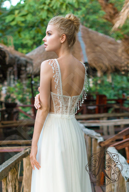 Milora Open back A-line Straps Wedding Dress 3