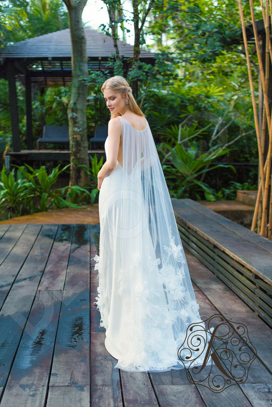 Saphira A-line V-neck Milk Wedding dress