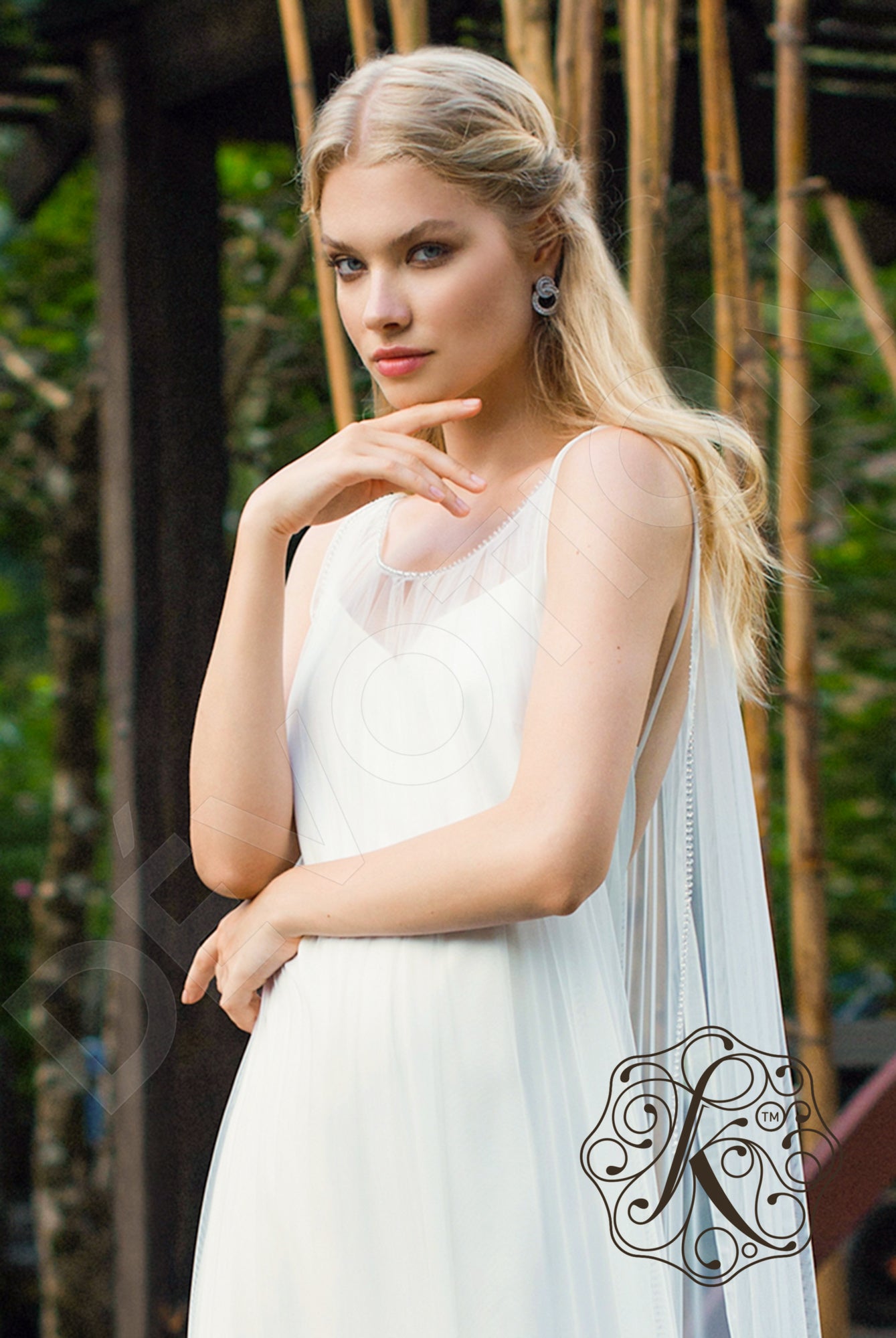 Saphira Open back A-line Straps Wedding Dress 9