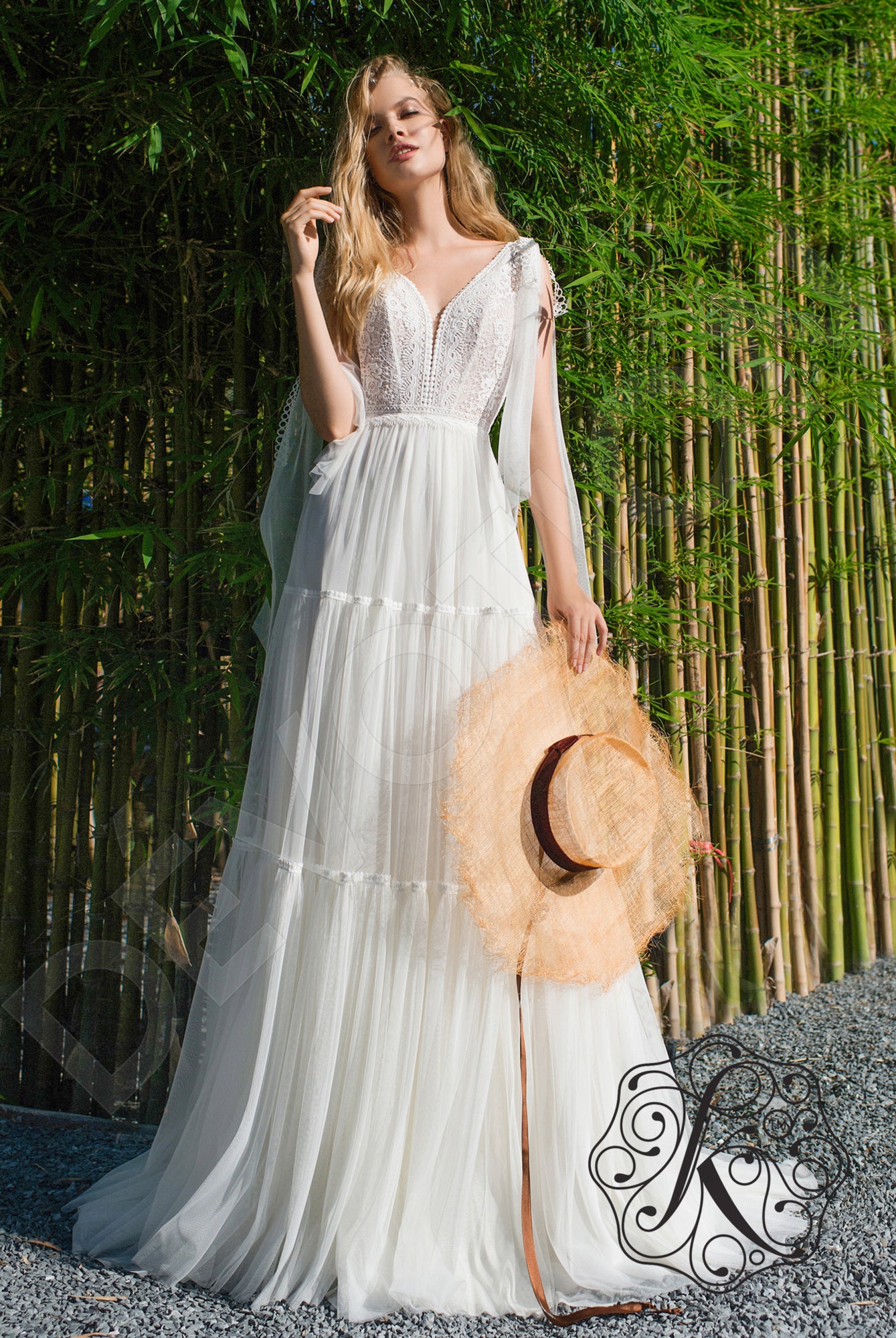 Angelica Open back A-line Sleeveless Wedding Dress 9