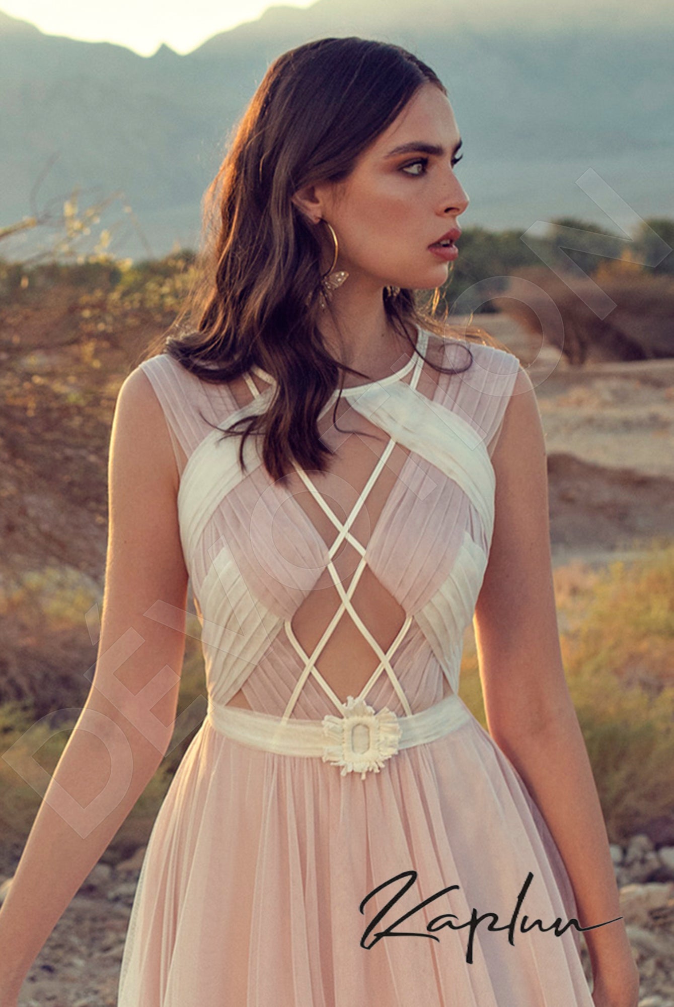 Altaira A-line Jewel Pink Milk Wedding dress