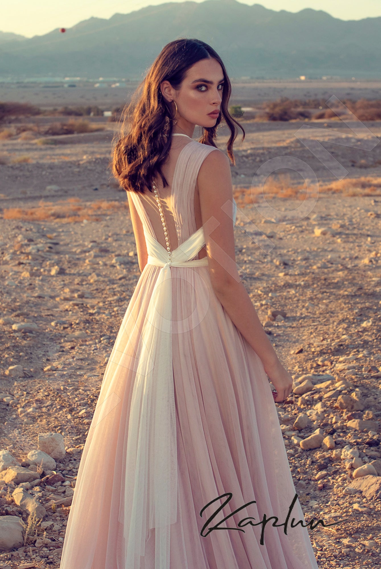 Altaira A-line Jewel Pink Milk Wedding dress