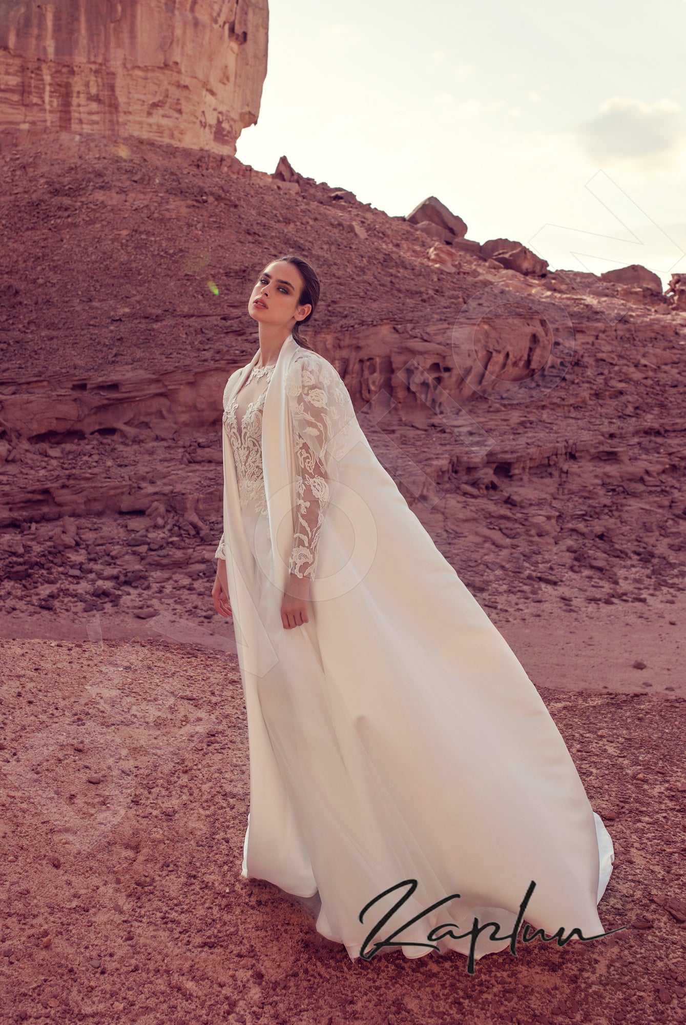 Arhelia Full back A-line Long sleeve Wedding Dress 4