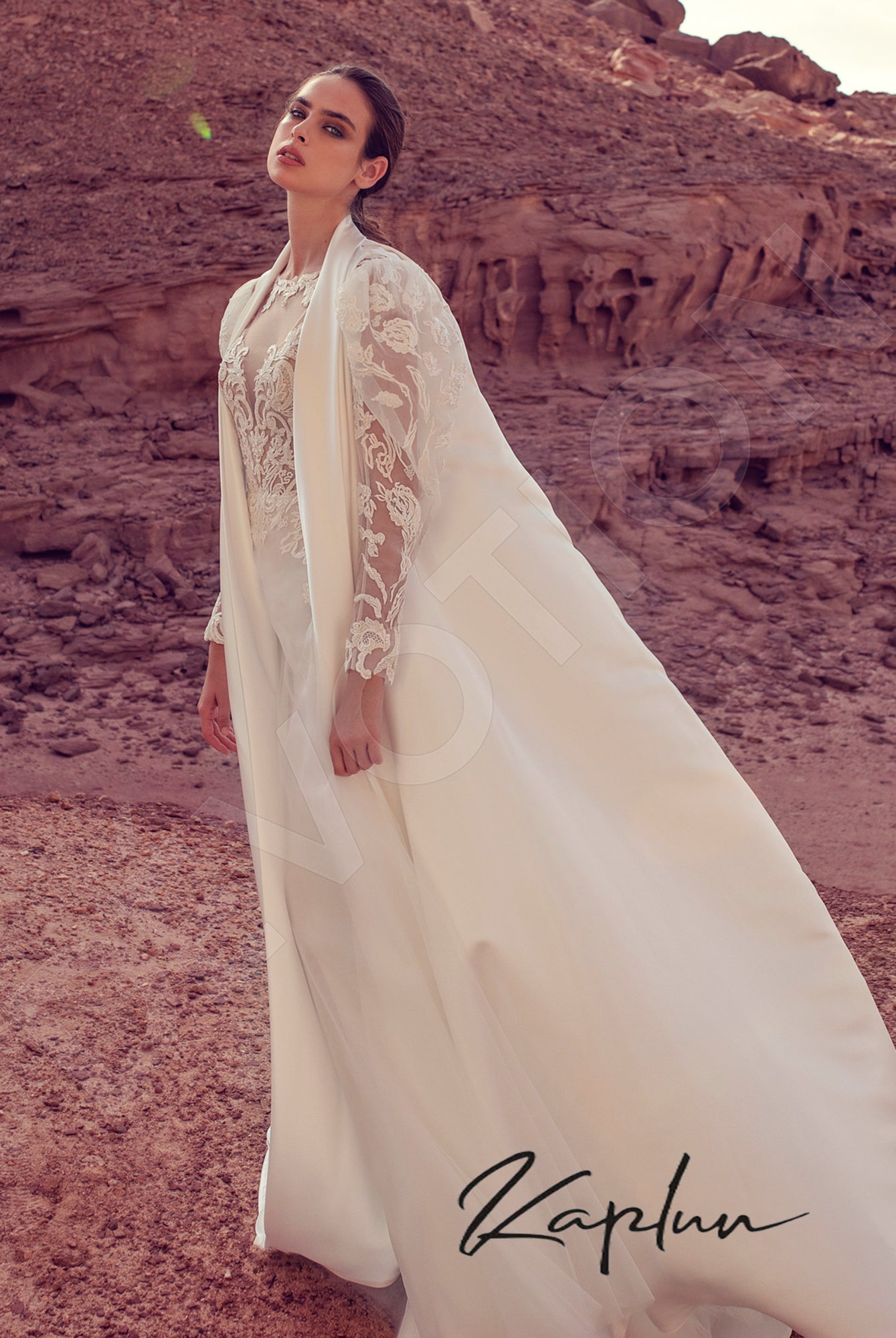 Arhelia A-line Jewel Milk Wedding dress
