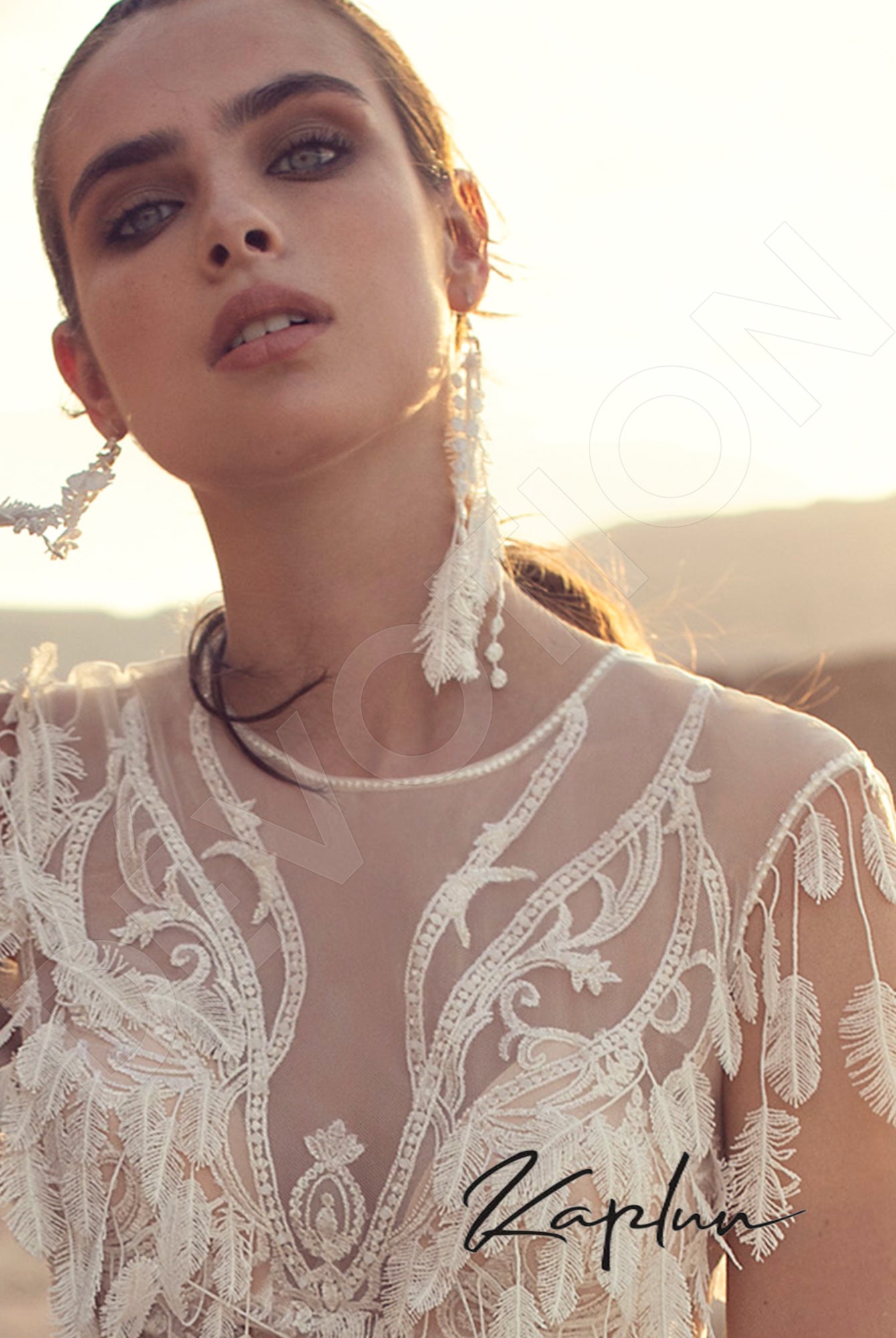 Festa Full back A-line Sleeveless Wedding Dress 6