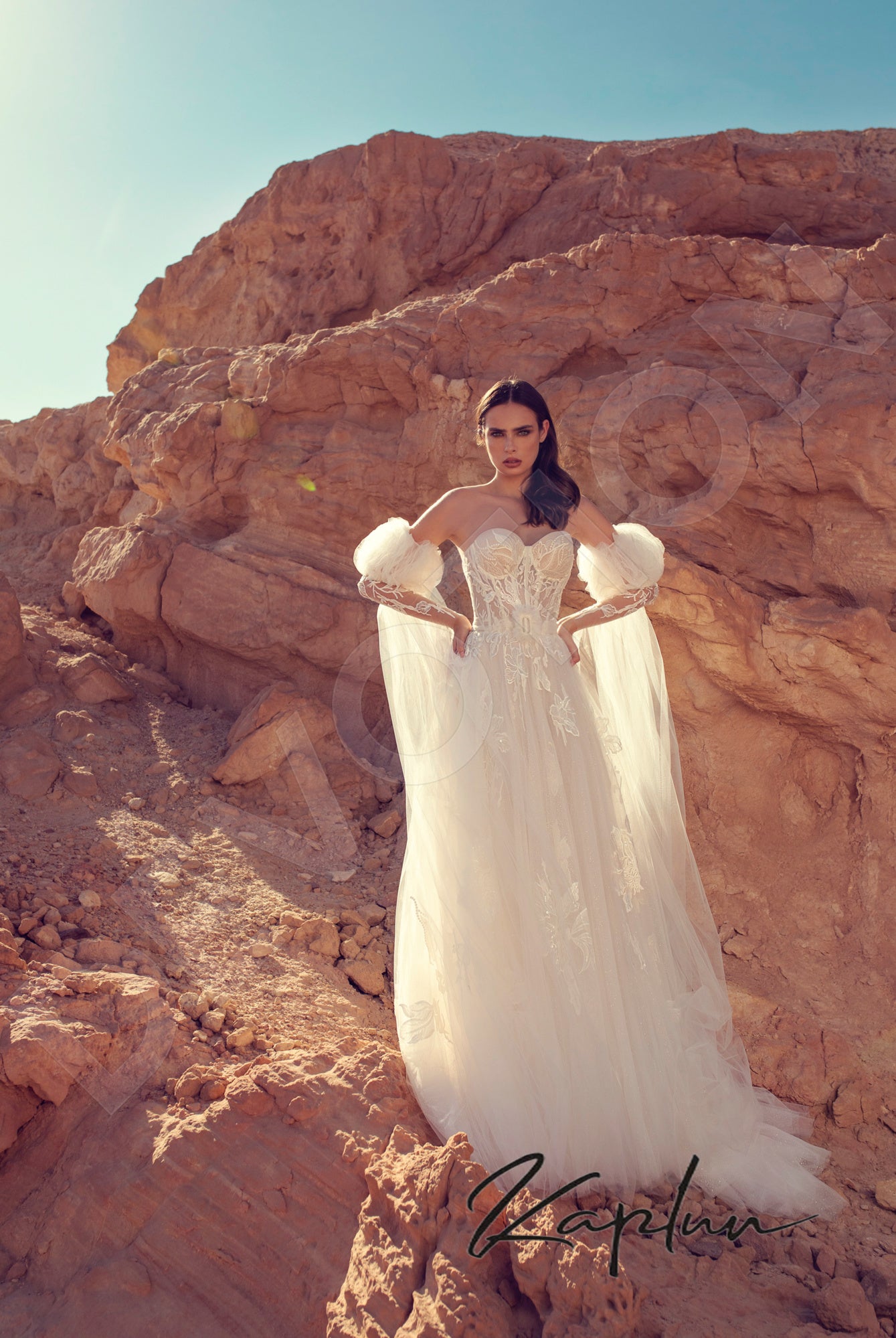 Kaya A-line Sweetheart Vanilla Milk Wedding dress