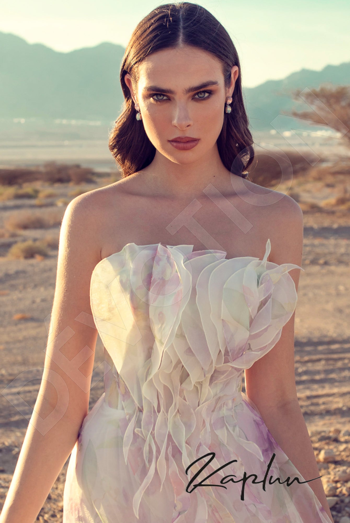 Valenta Open back A-line Strapless Wedding Dress 2