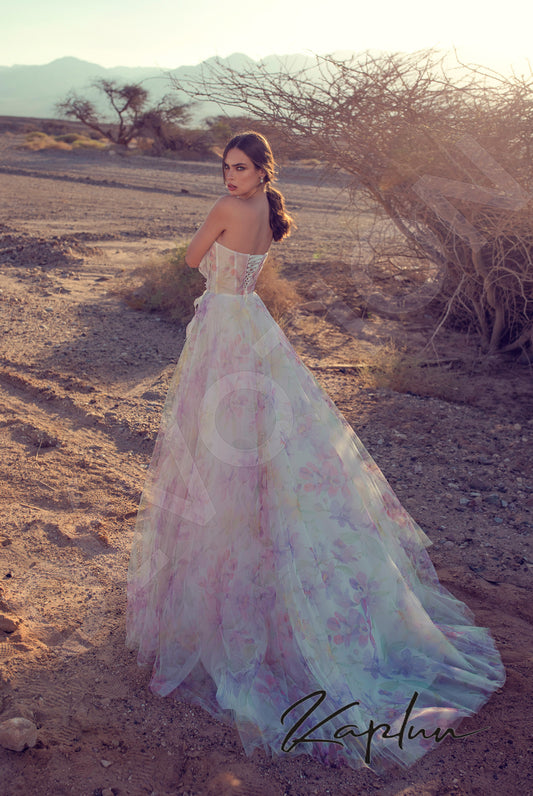 Valenta A-line Straight across Multicolor Wedding dress