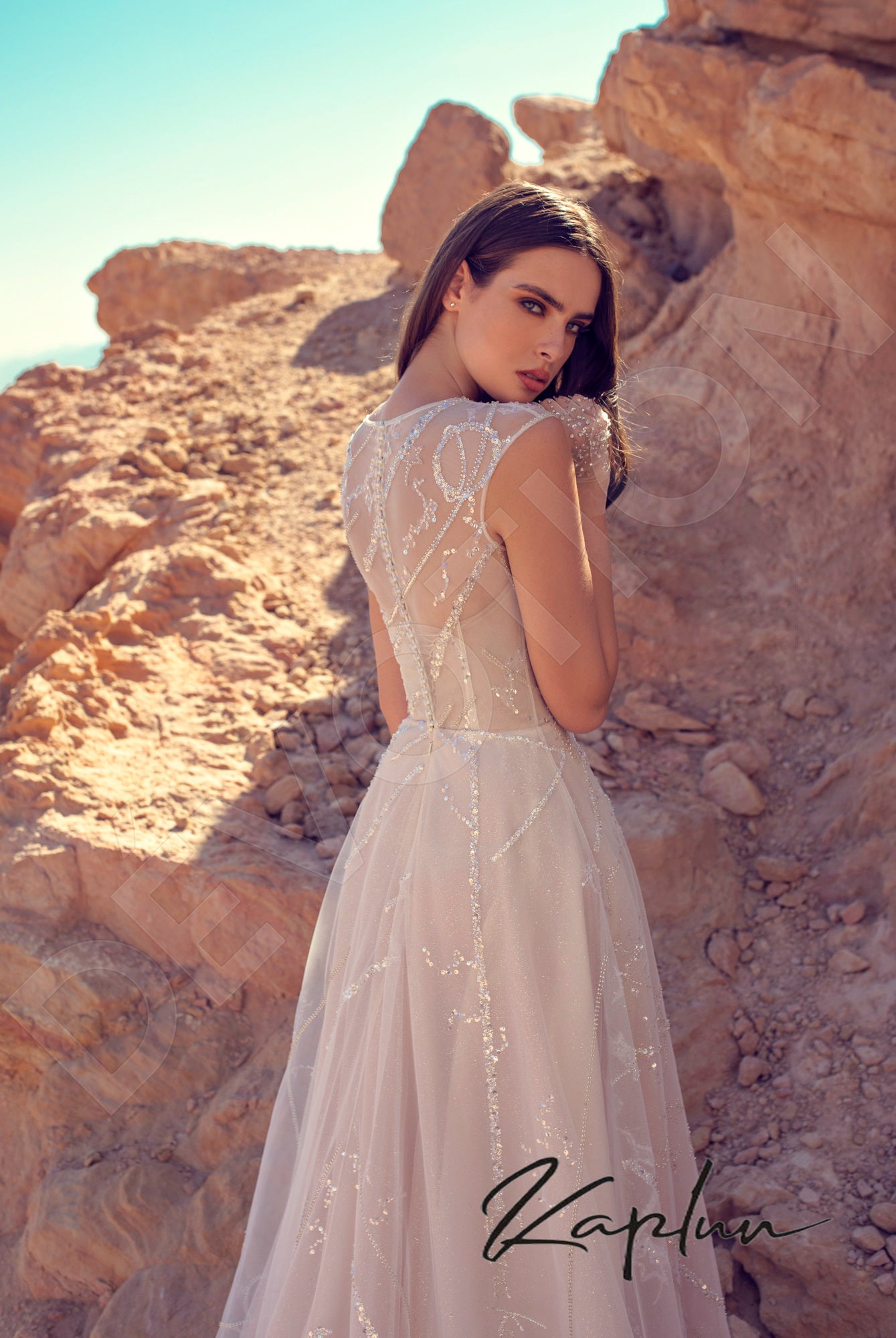 Venera A-line Jewel Vanilla Wedding dress