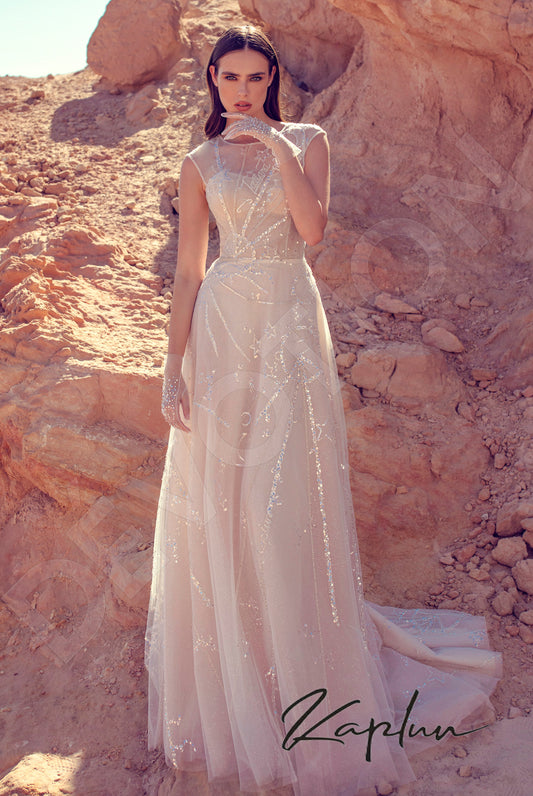 Venera A-line Jewel Vanilla Wedding dress