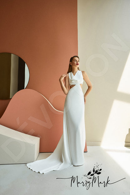 Birton Full back Trumpet/Mermaid Sleeveless Wedding Dress 4
