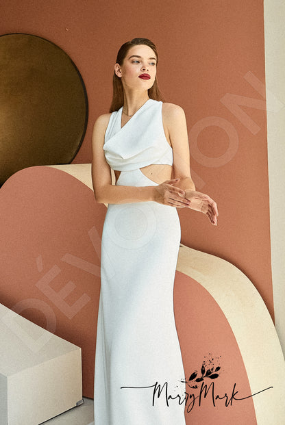 Birton Full back Trumpet/Mermaid Sleeveless Wedding Dress 5