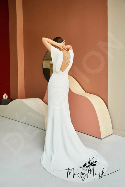 Lakshmi Open back Trumpet/Mermaid Short/ Cap sleeve Wedding Dress 5
