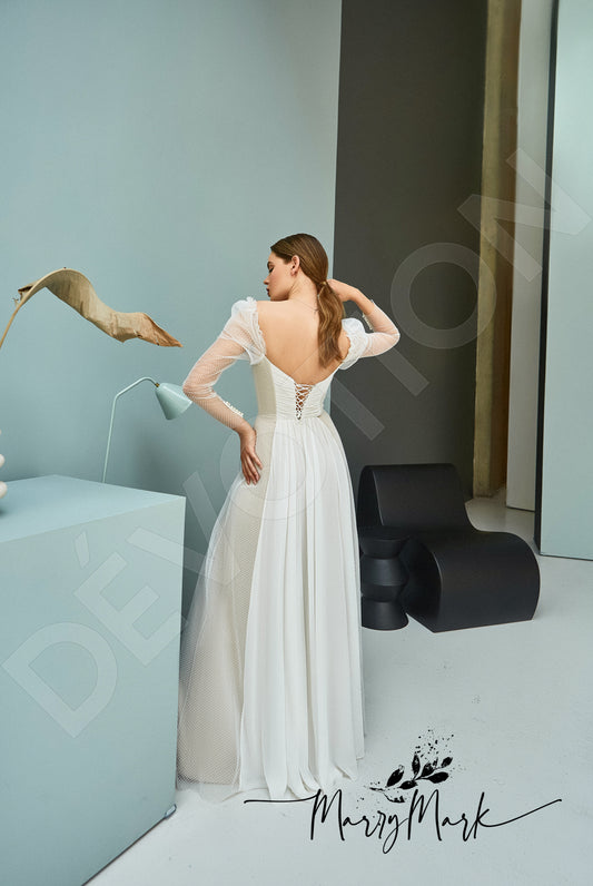 Lauta A-line Sweetheart Milk Cappuccino Wedding dress