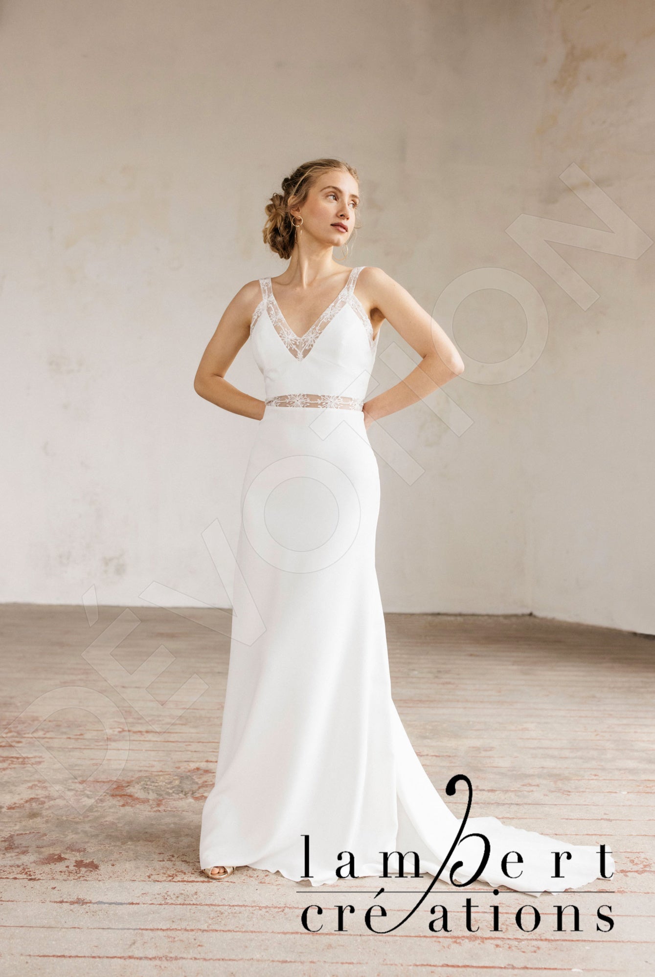 Lagune Open back A-line Straps Wedding Dress 5