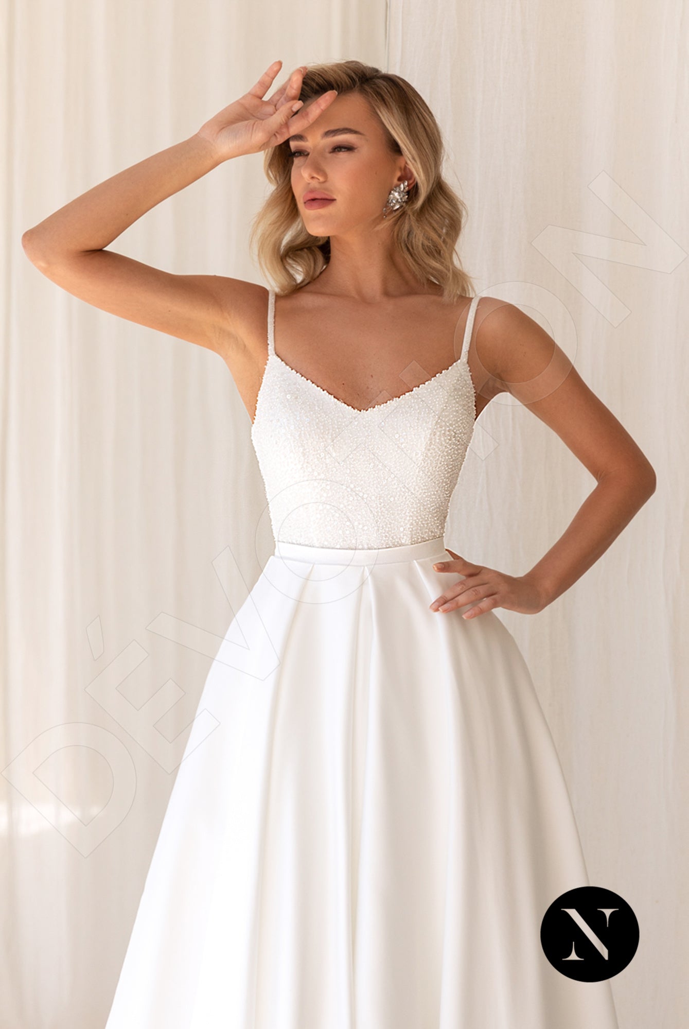 Beatrissa Open back A-line Straps Wedding Dress 4