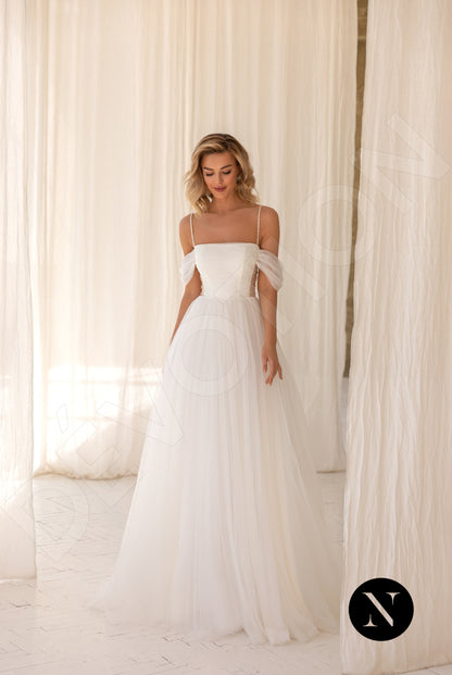 Ines Open back A-line Straps Wedding Dress 6