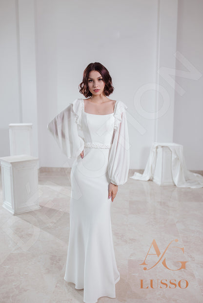 Jacquelina Open back Trumpet/Mermaid Long sleeve Wedding Dress 7