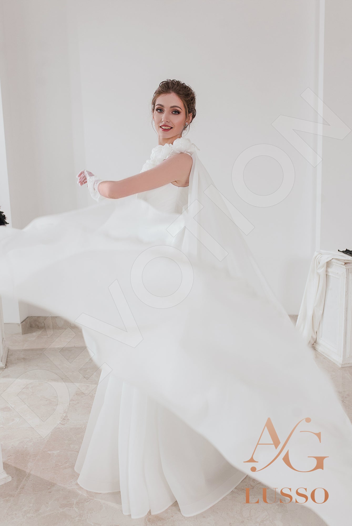 Lorinet A-line Asymmetric/One shoulder Arctic LightMilk Wedding dress