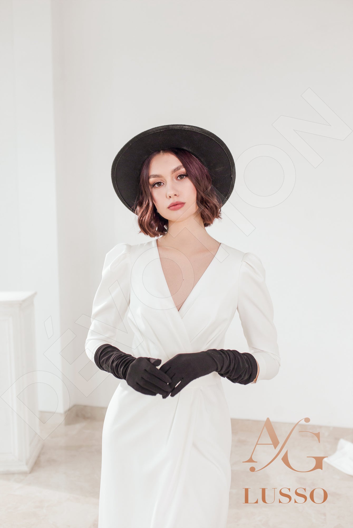 Paolle Sheath/Column V-neck LightMilk Wedding dress