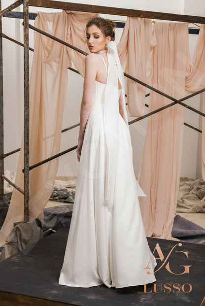 Esthera Open back A-line Straps Wedding Dress Back