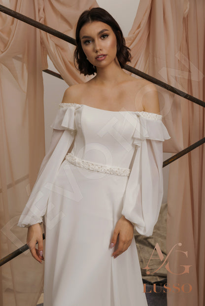 Jacquelina Open back Trumpet/Mermaid Long sleeve Wedding Dress 4