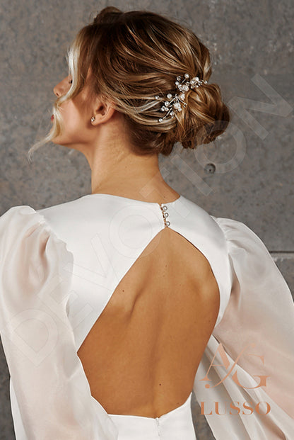 Marion Open back Trumpet/Mermaid Long sleeve Wedding Dress 4