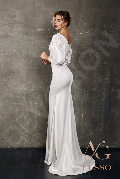 Cosette Open back Trumpet/Mermaid Long sleeve Wedding Dress Back