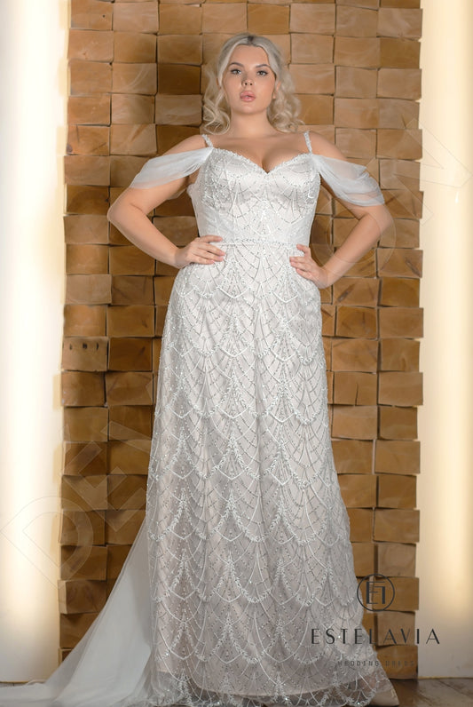 Camela A-line Sweetheart Cappuccino Wedding dress