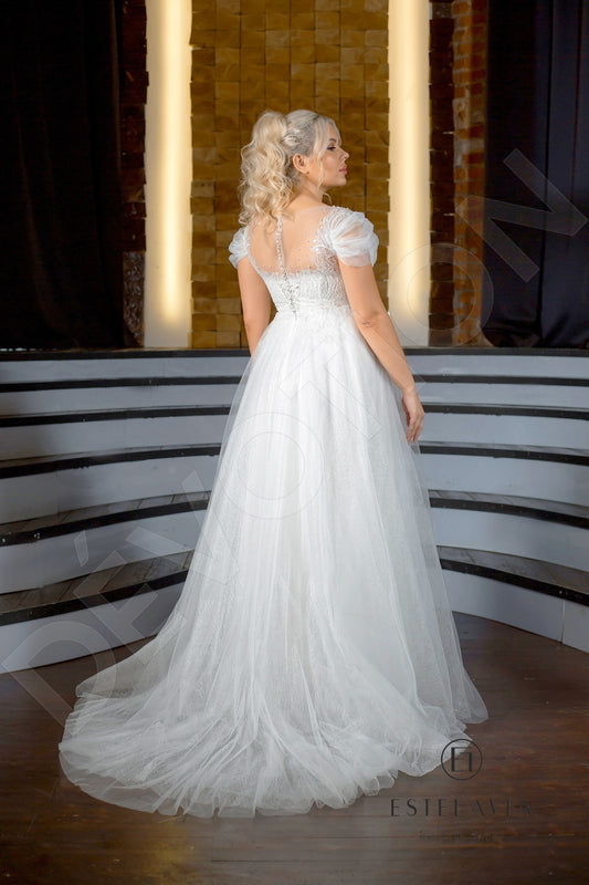 Fabiola A-line Illusion Milk Wedding dress
