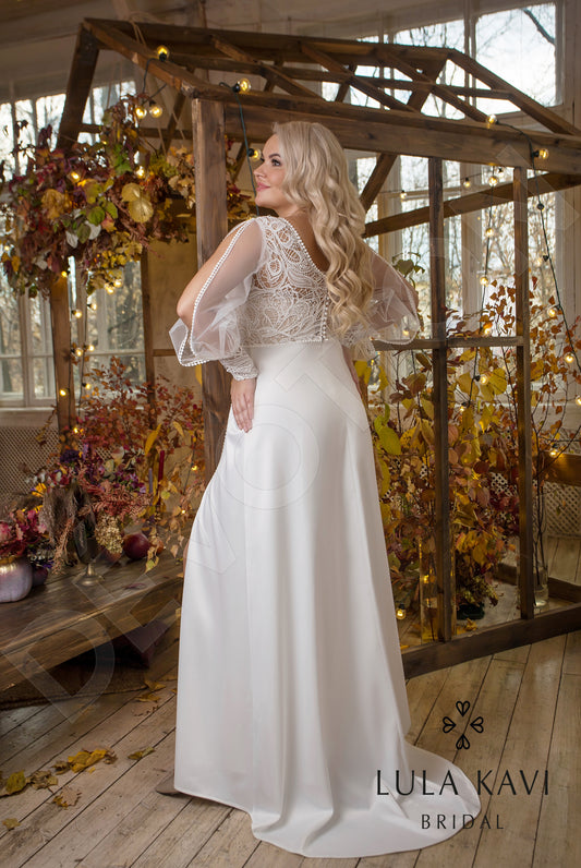 Violinne A-line V-neck Milk Wedding dress