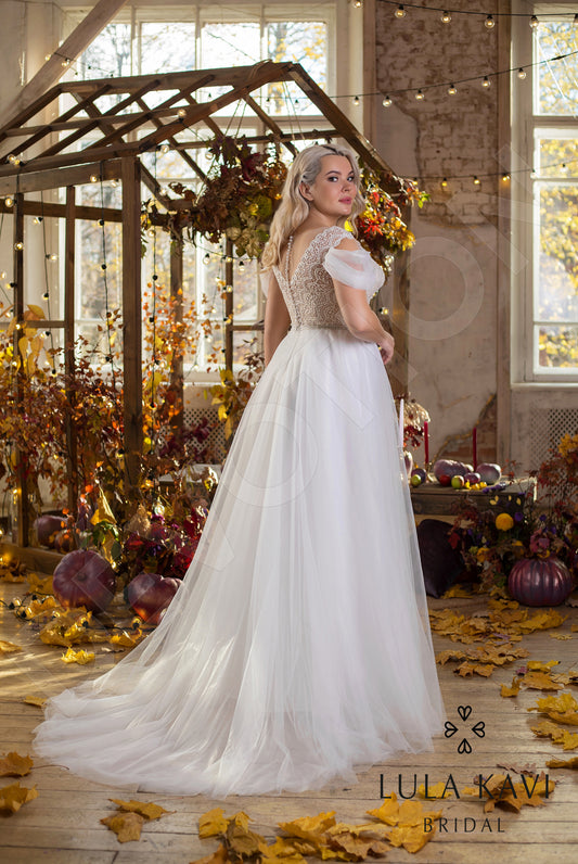 Zorika A-line Illusion Milk Cappuccino Wedding dress