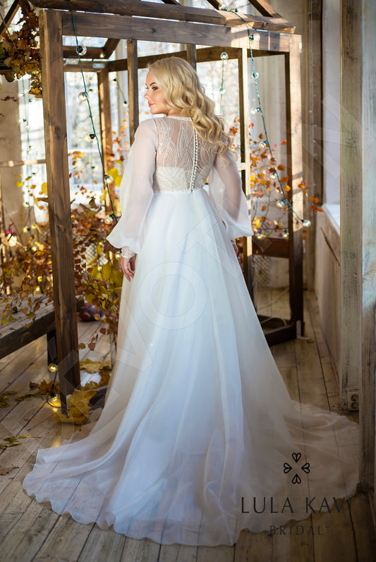 Ranya A-line Illusion Milk Wedding dress