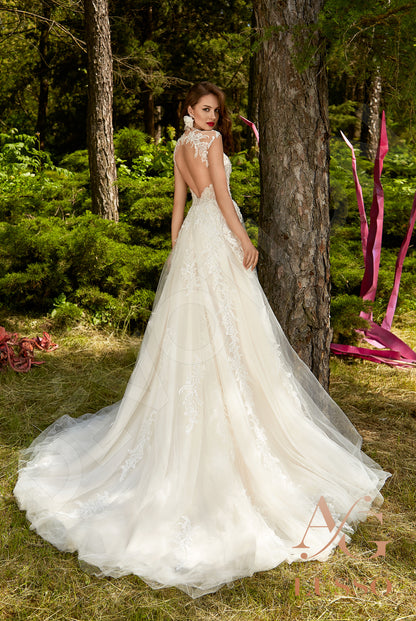 Aliara Open back A-line Sleeveless Wedding Dress Back