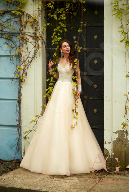 Remina Open back A-line Long sleeve Wedding Dress 6