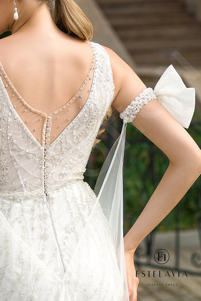 Laurencia Open back Trumpet/Mermaid Sleeveless Wedding Dress 6