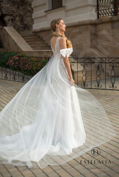 Laurencia Open back Trumpet/Mermaid Sleeveless Wedding Dress 7