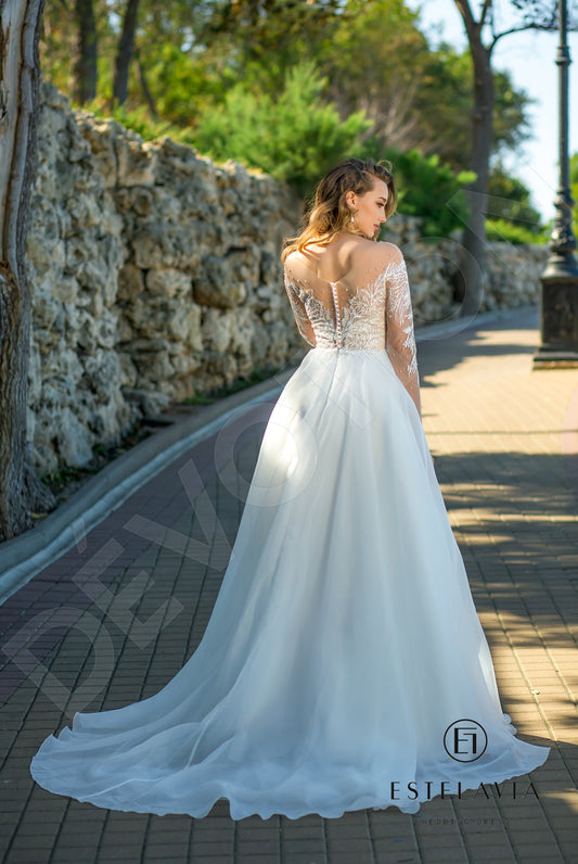 Otilia A-line Illusion Milk Cappuccino Wedding dress