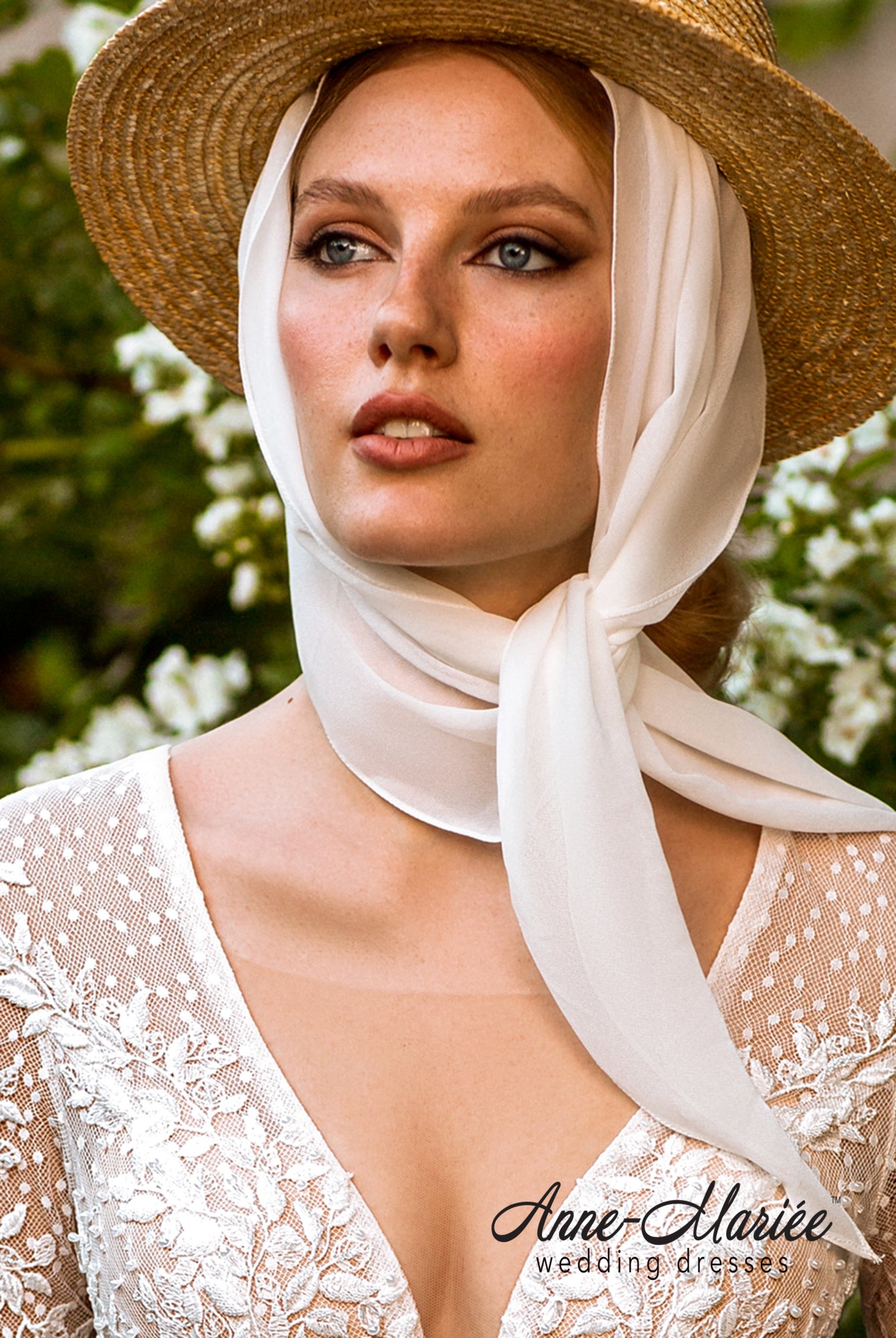 Celiane A-line Illusion Ivory Dustyrose Wedding dress