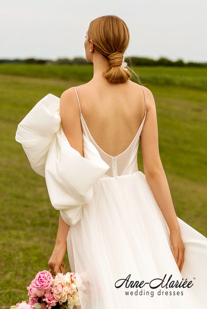 Luiza Open back A-line Straps Wedding Dress 3