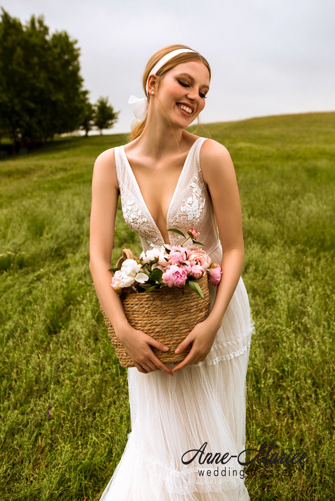 Mary Illusion back A-line Sleeveless Wedding Dress 3