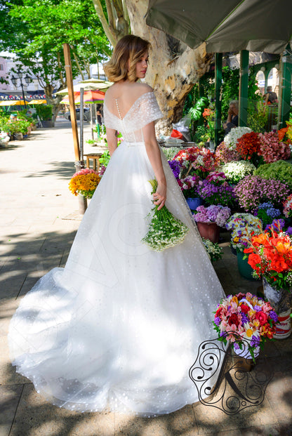 Margred Illusion back A-line Sleeveless Wedding Dress Back