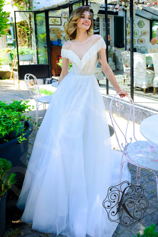 Lariel A-line Illusion Vanilla Wedding dress