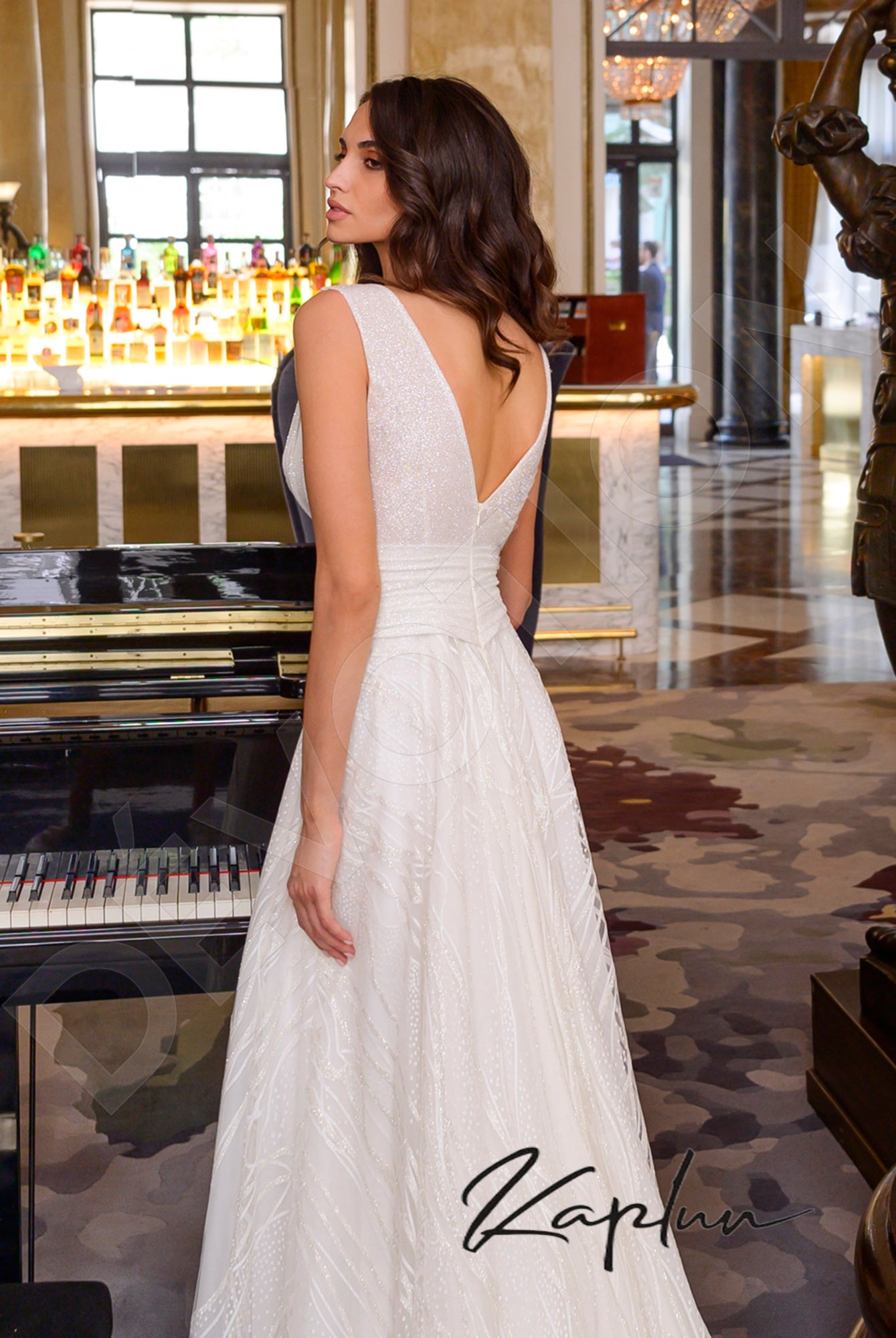 Shakira Open back A-line Sleeveless Wedding Dress 5