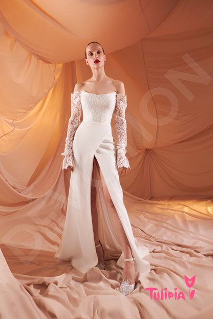 Gioconda Open back Trumpet/Mermaid Long sleeve Wedding Dress 5
