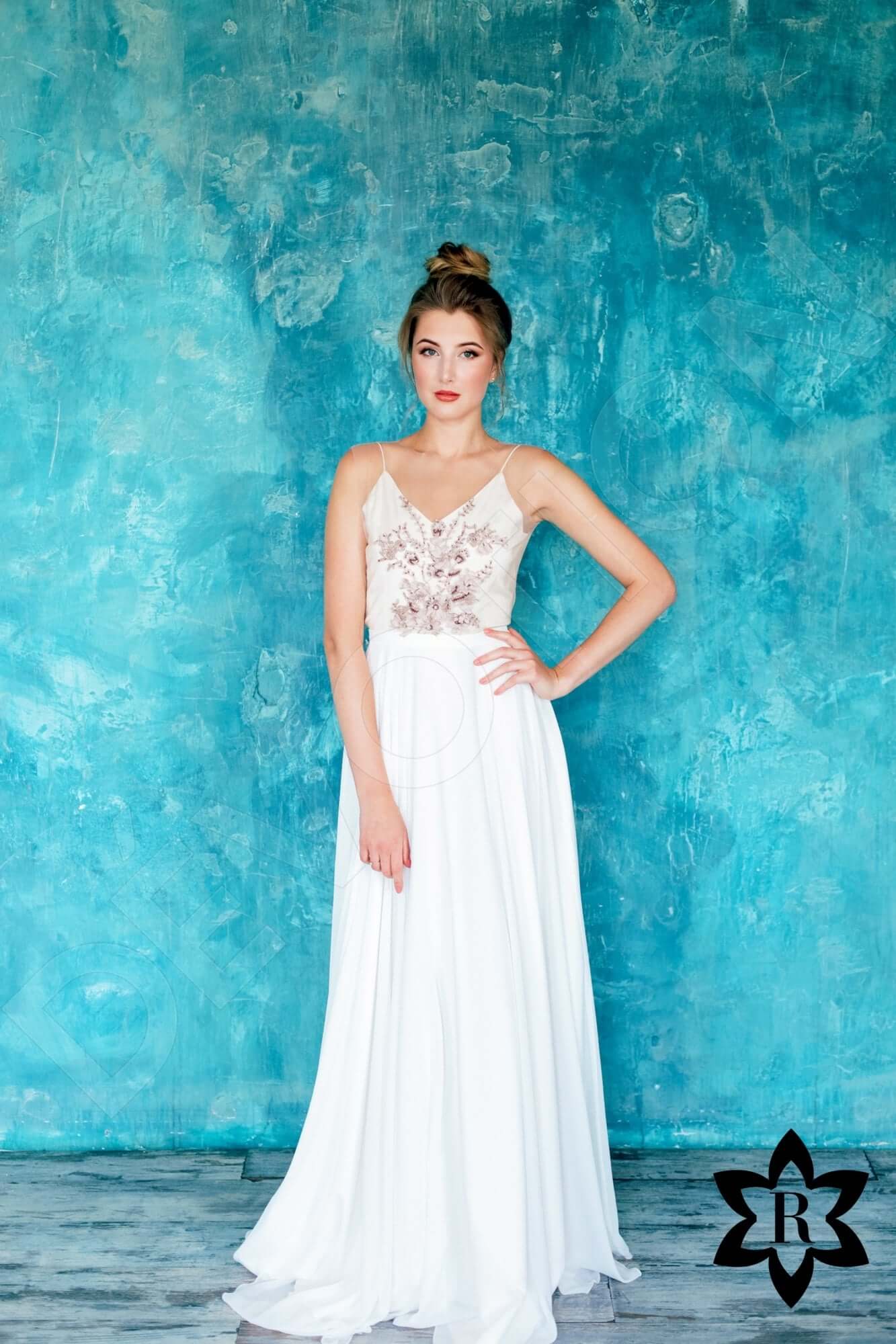 Leyla A-line Illusion Milk Wedding dress