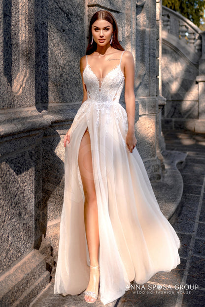 Edit Open back A-line Straps Wedding Dress 6