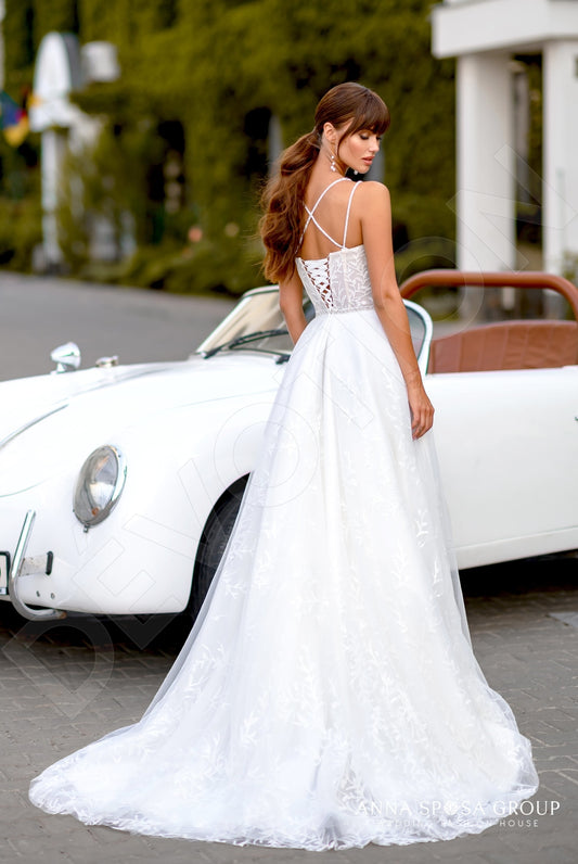 Hrydzh A-line Sweetheart Milk Powder Wedding dress