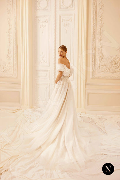 Edita Open back A-line Sleeveless Wedding Dress 4